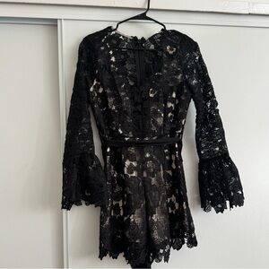 Akira Black Lace Romper
